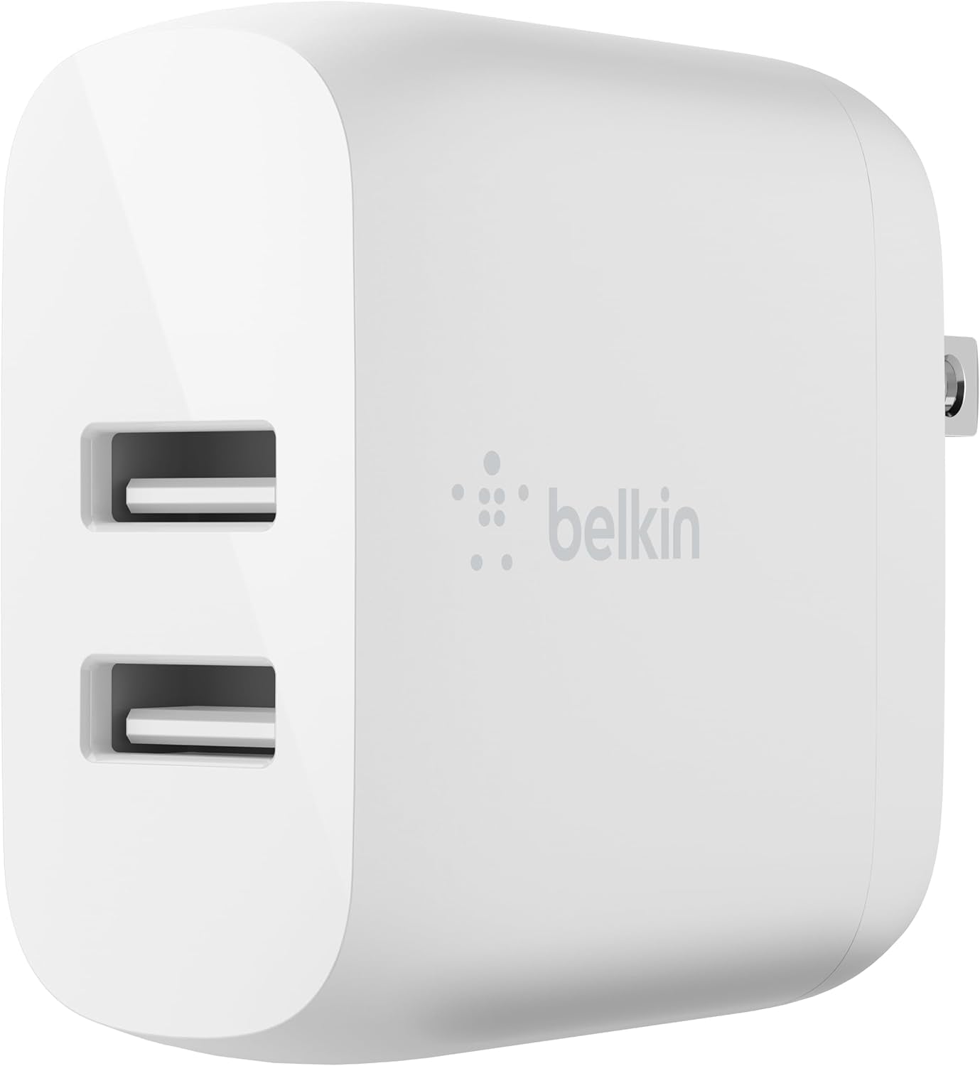 Dual Port USB Charger Block 24W - Iphone Charger Fast Charging - Iphone 17, Air, Pro, Pro Max, Ipad, Airpods, Apple Watch, Samsung Galaxy S25, Nintendo Switch 2 & More - Cable Not Included