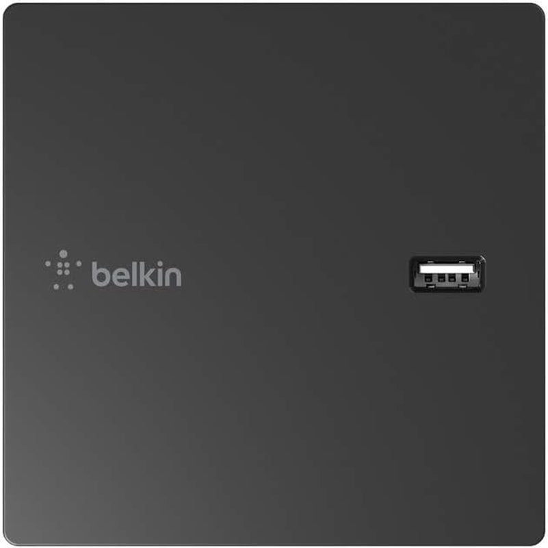 Belkin Power Strip Surge Protector - 4 Multiple Outlets & 4 USB Charger Ports, Cube Outlet Extender for Macbook, Iphone 11/12 Pro Max, Galaxy S20+/Note 20 Ultra, Home, Office, Travel & Desktop - Black