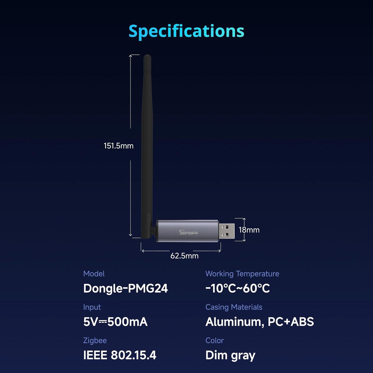 Zigbee 3.0 USB Dongle with MG24 Gateway, EFR32MG24, and Thread Compatibility for Home Assistant and Zigbee2Mqtt Integration