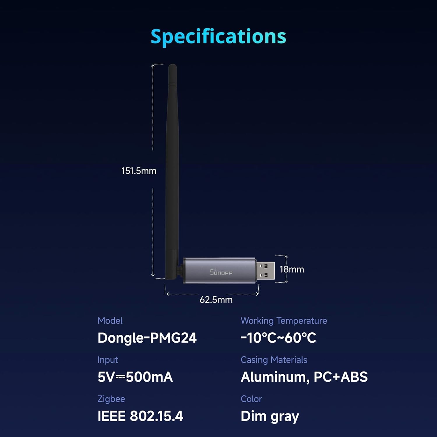 Zigbee 3.0 USB Dongle with MG24 Gateway, EFR32MG24, and Thread Compatibility for Home Assistant and Zigbee2Mqtt Integration