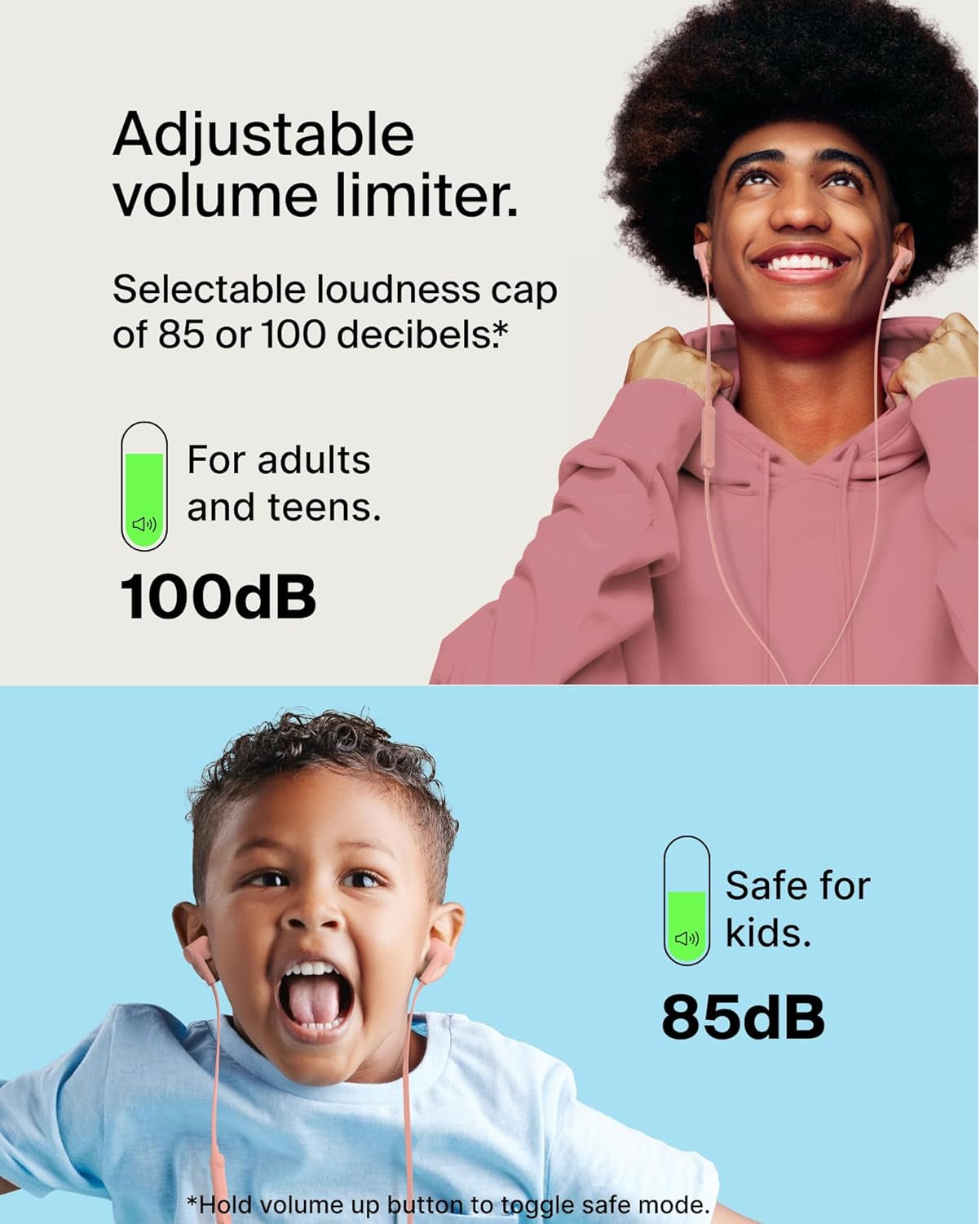 Soundform Wired Earbuds with USB-C Connector, In-Ear Earphones W/Microphone - USB-C Headphones for Iphone 17, Iphone 16, Ipad Mini, Galaxy S26, Google Pixel 10, Android, & More - Pink