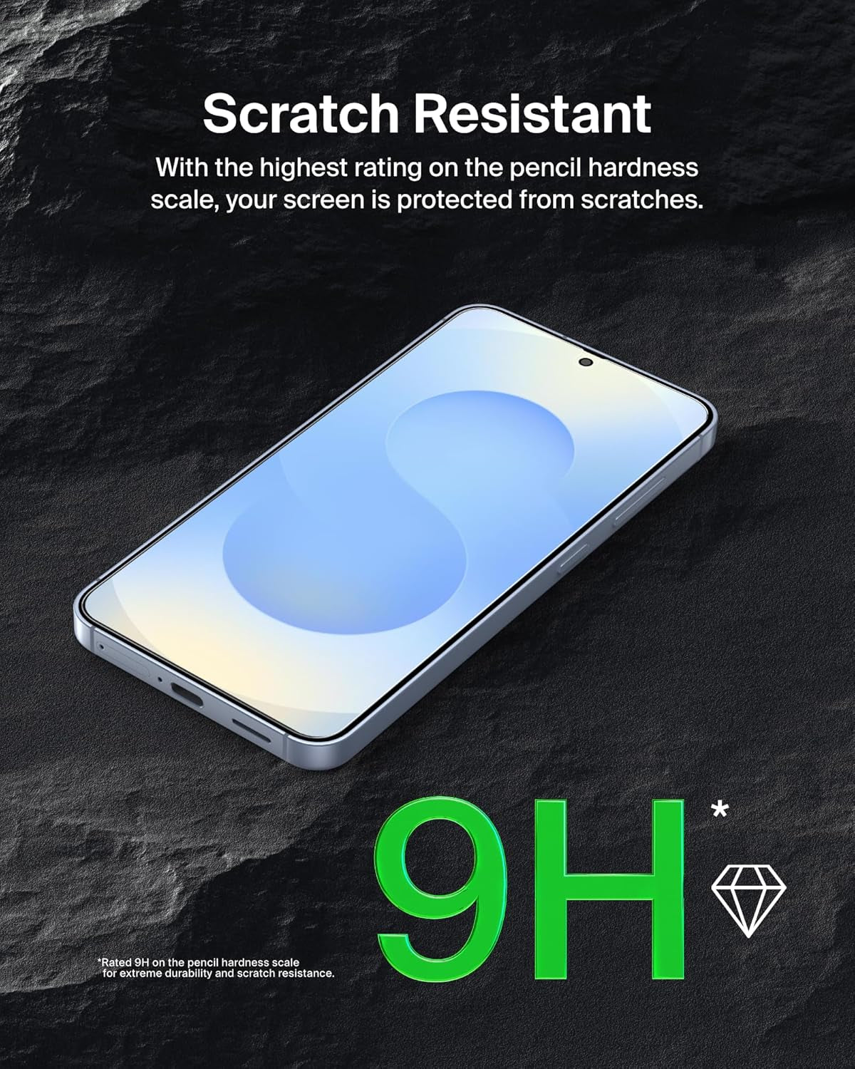Screenforce Invisiglass Treated Screen Protector for Samsung Galaxy S25, 9H Hardness, Scratch-Resistant Impact Protection W/Align Tray for Easy Application - Made with Recycled Glass