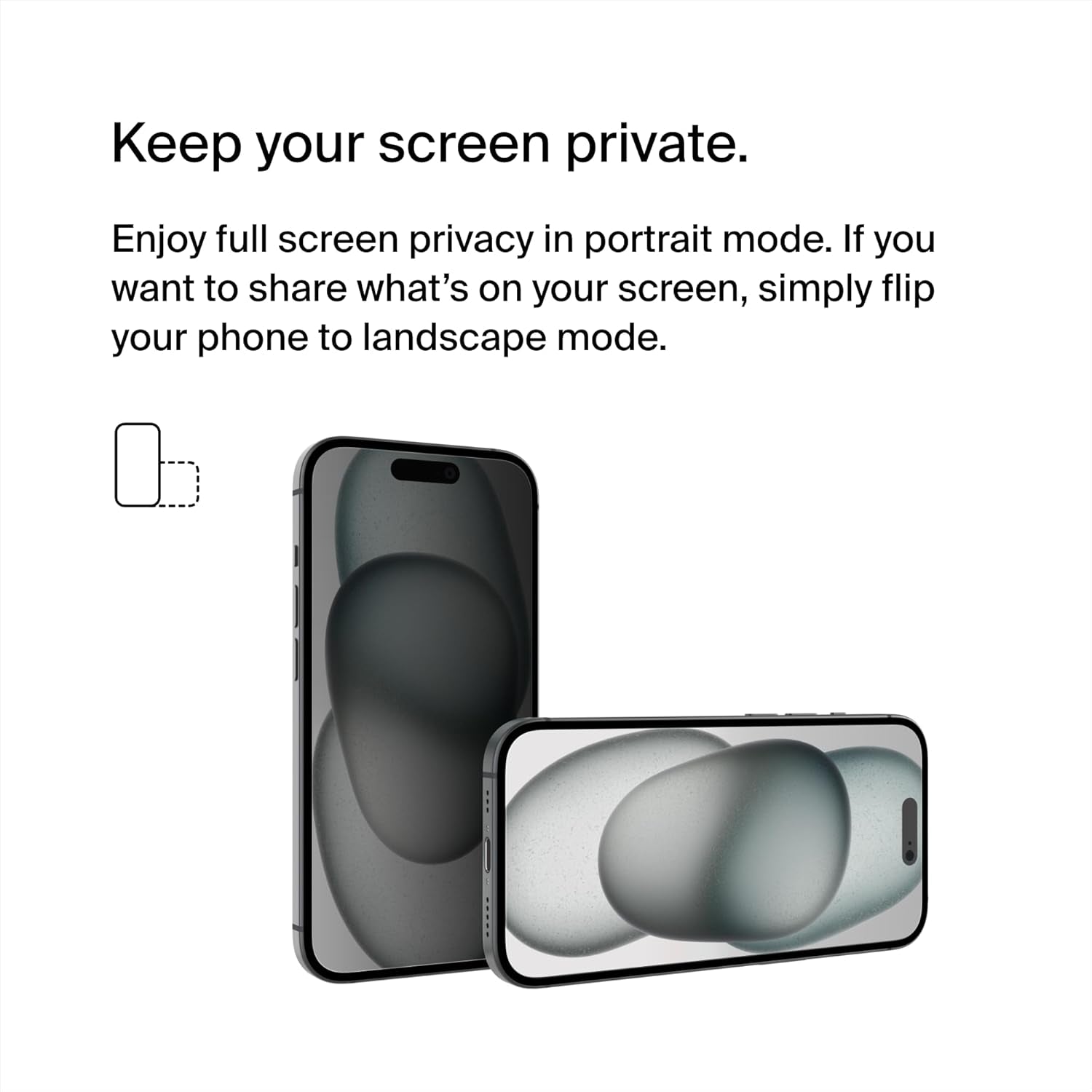 Screenforce Temperedglass Treated Privacy Screen Protector for Iphone 15 and 14 Pro - Slim & Scratch-Resistant - Includes Easy Align Tray for Bubble Free Application