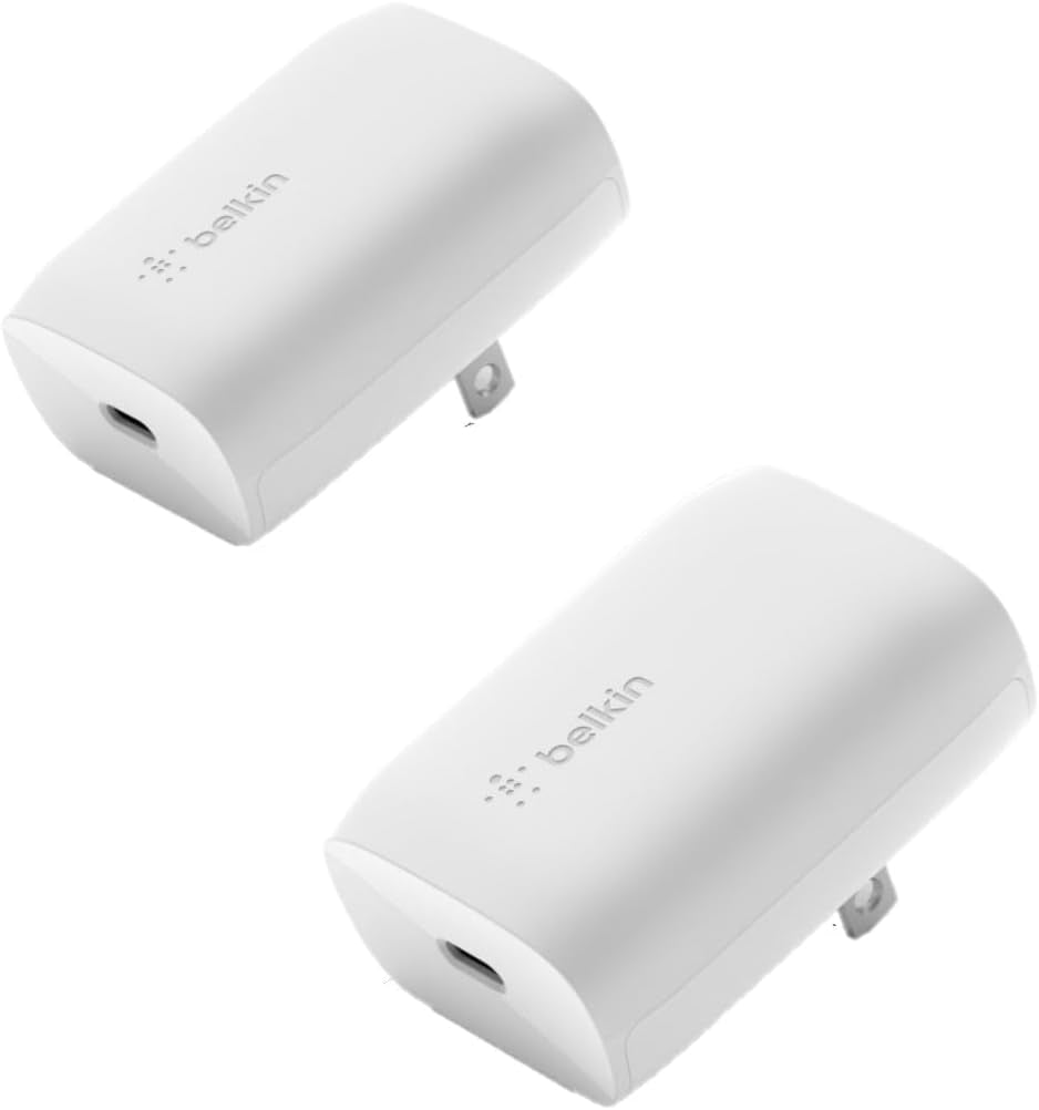 USB C Charger Block 30W (2 Pack) - Fast Charging - Apple Iphone 17, Air, Pro, Pro Max, Samsung Galaxy S25, Ipad, Airpods, Apple Watch, Nintendo Switch 2 & More - White
