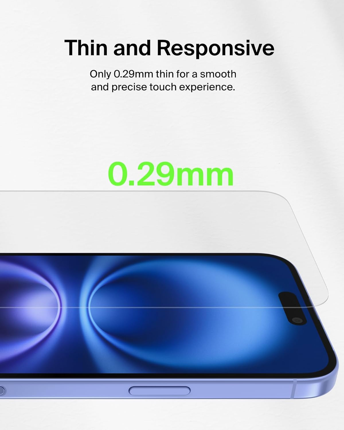 Screenforce Ultraglass 2 Treated Screen Protector for Iphone 16 Plus, 15 Plus, & 14 Pro Max - Slim & Scratch-Resistant, 9H Hardness W/Slim Design & Easy Align Tray for Bubble-Free Application