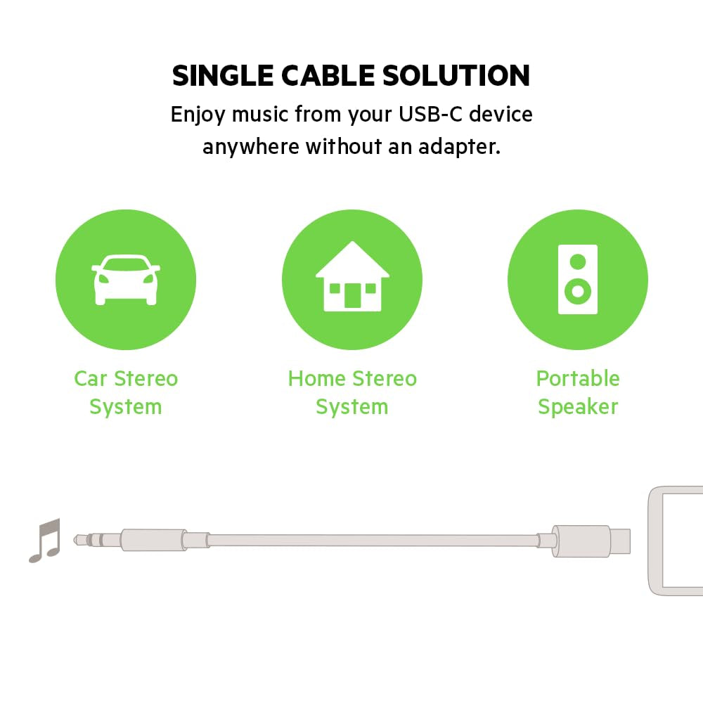 Belkin Speaker and Headphone Splitter, 3.5Mm Audio Jack Adapter, Dual Audio Output for Earbuds, Headphones, and Speakers for Sharing Music & Videos, Compatible with Iphones, Laptops, & Tablets - White