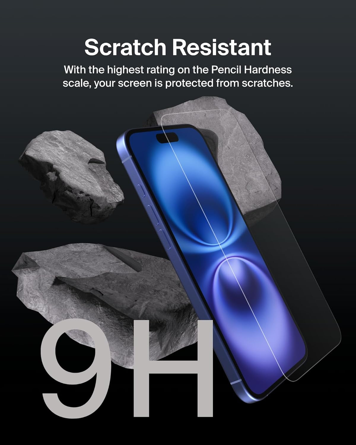 Screenforce Ultraglass 2 Treated Screen Protector for Iphone 16 Plus, 15 Plus, & 14 Pro Max - Slim & Scratch-Resistant, 9H Hardness W/Slim Design & Easy Align Tray for Bubble-Free Application