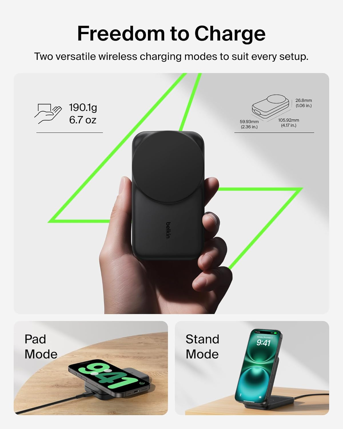 Magsafe Charger Compatible, 3-In-1 Charging Station, Qi2.2 25W Magnetic Wireless Charger Dock, Foldable Charging Stand for Iphone 17/16/15, Apple Watch, Airpods, Pixel 10 (45W Adapter Included)