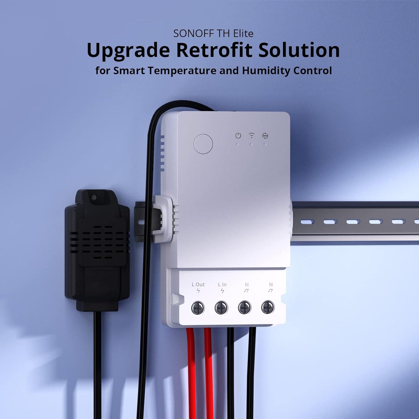 THR316 Origin Smart Temperature and Humidity Monitoring Switch with Alexa and Google Home Compatibility, RJ9 4P4C Interface