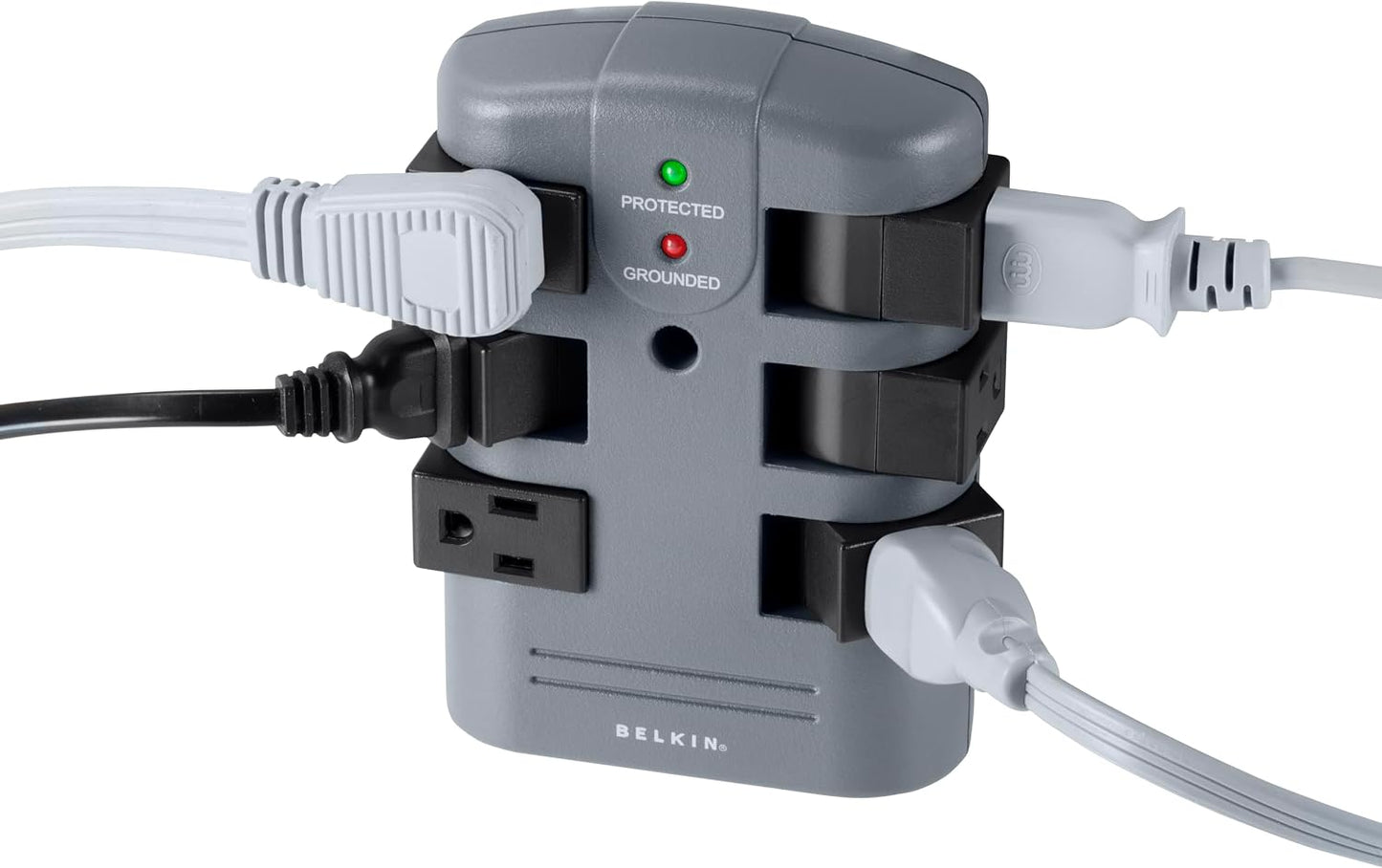 Belkin Power Strip Surge Protector - 6 Rotating AC Multiple Outlets, Flat Pivot Plug - Heavy Duty Wall Outlet Extender for Home, Office, Travel, Computer Desktop & Phone Charging Brick (1,080 Joules)