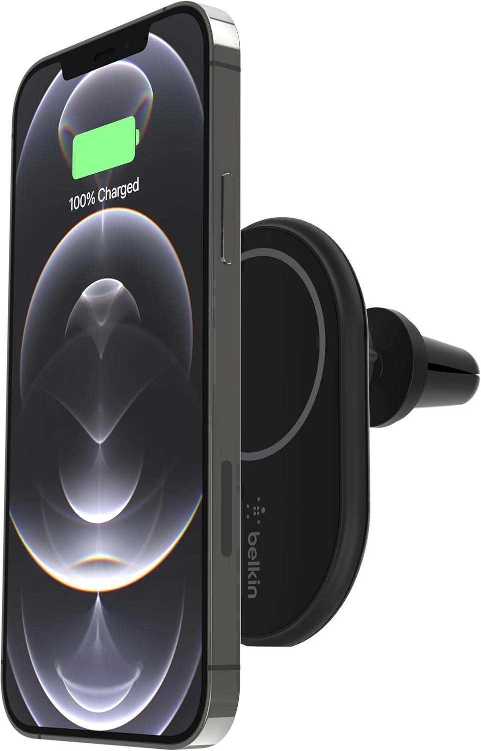 Magsafe-Compatible Magnetic Wireless Car Charger 10W - Wireless Charger, Magnetic Car Vent Phone Mount for Iphone 17, Iphone 16, 15, & 14 Series, Pixel 10 (Power Supply Included) - Black