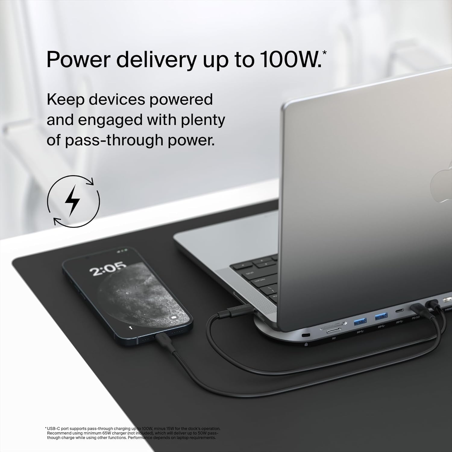 Connect 11-In-1 Universal USB-C Pro Dock W/ 3-Monitor Support, Silicon Motion Technology - Works with Mac, Windows, and Chromebook - 100W PD W/ 10Gbps Transfer Speeds & 2.5Gbps Ethernet - Grey
