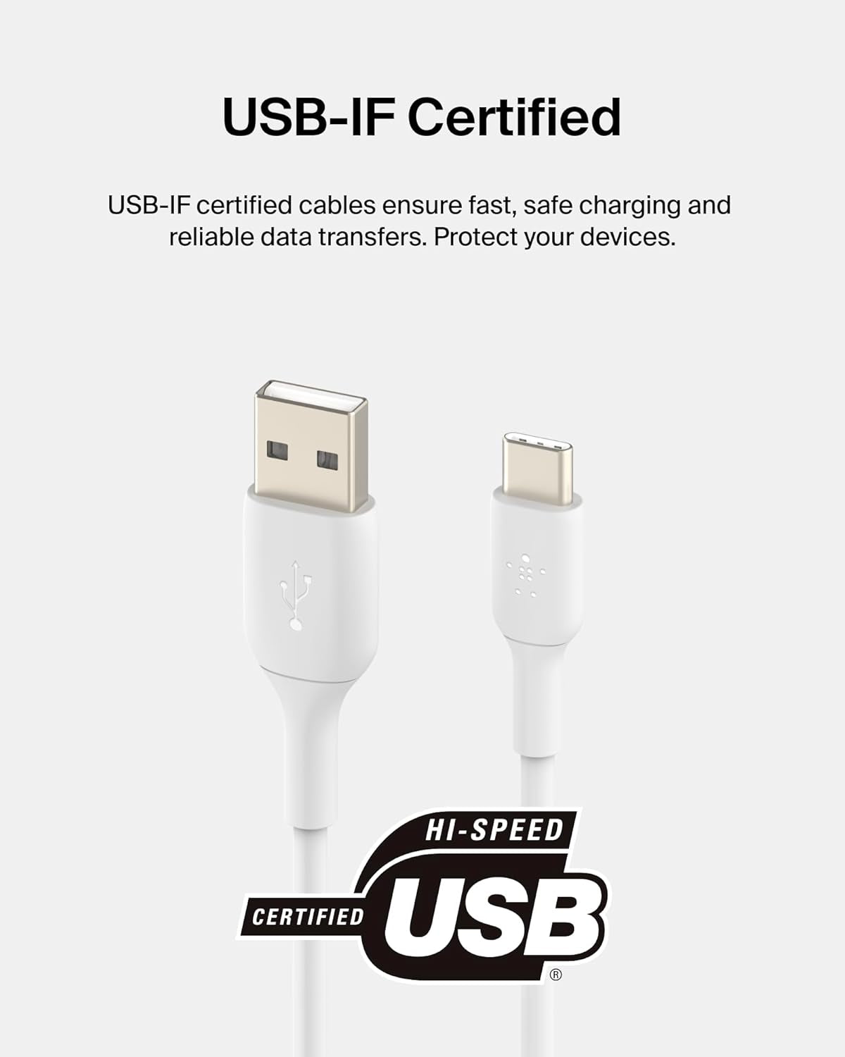 Boostcharge USB-C to USB-A Cable (2M/6.6Ft) for Iphone 16, Iphone 16 Pro, Iphone 16 Pro Max, Samsung Galaxy S25, S24, Pixel 9 & 8, Ipad Pro, Nintendo Switch 2, Carplay & More - White (2-Pack)