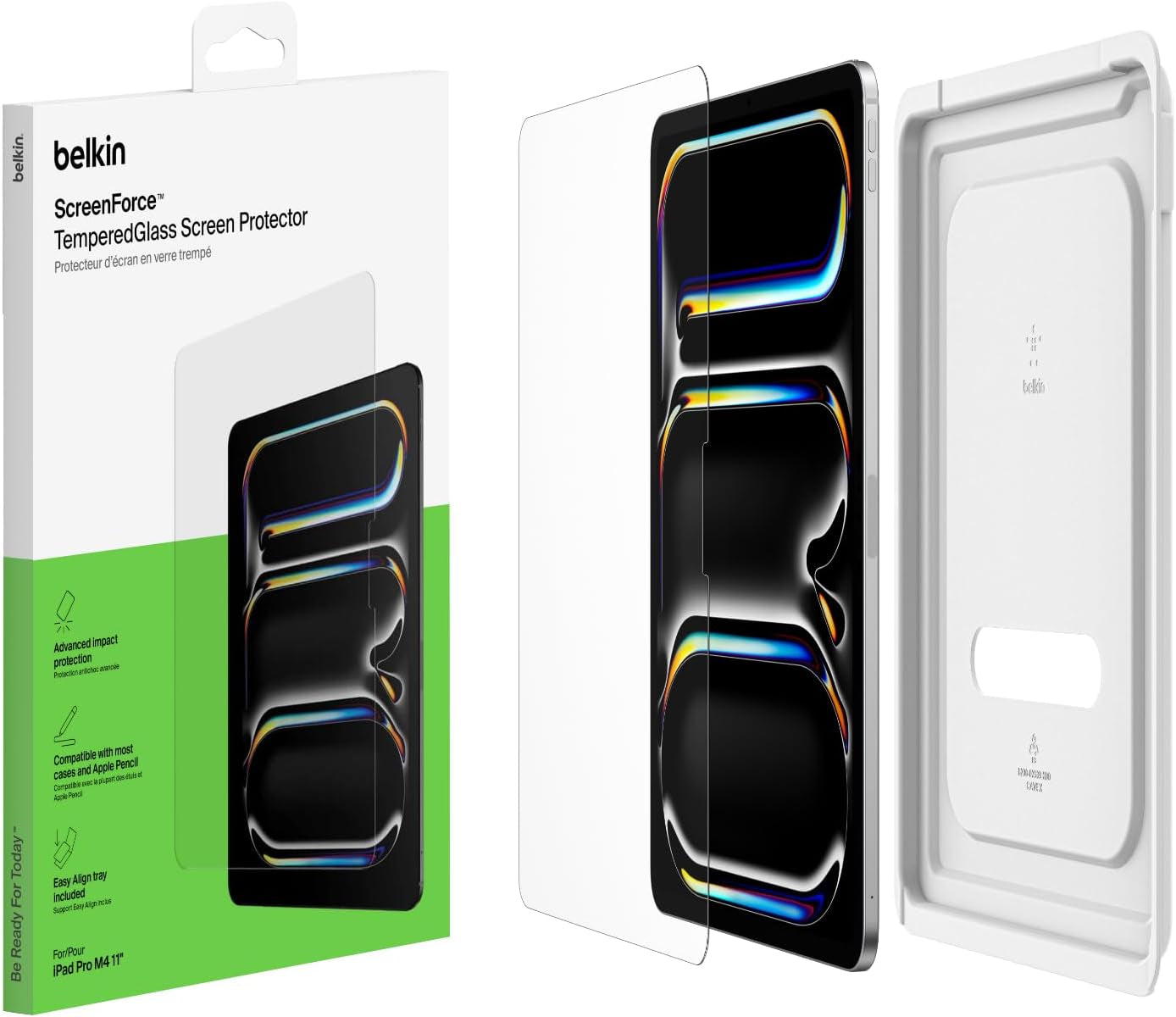 Screenforce Temperedglass Screen Protector for Apple Ipad Pro 11" 7Th Generation, Thin, Extra Durable, Scratch-Resistant W/Easy Installation, Compatible W/Case & Apple Pencil