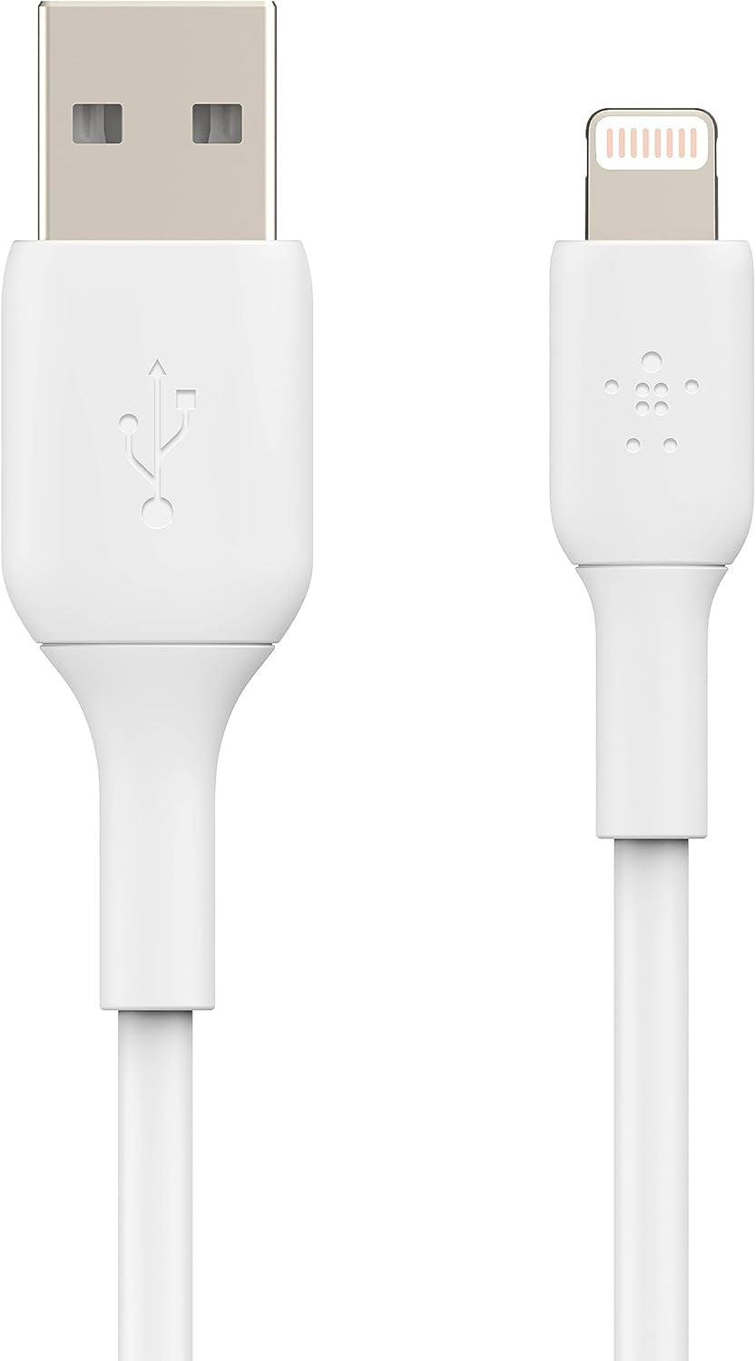 Boostcharge Lightning Cable - 9.8Ft/3M - Mfi Certified Apple Iphone Charger USB to Lightning Cable - Iphone Cable - Iphone Charger Cord - Apple Charger - USB Phone Charger - White