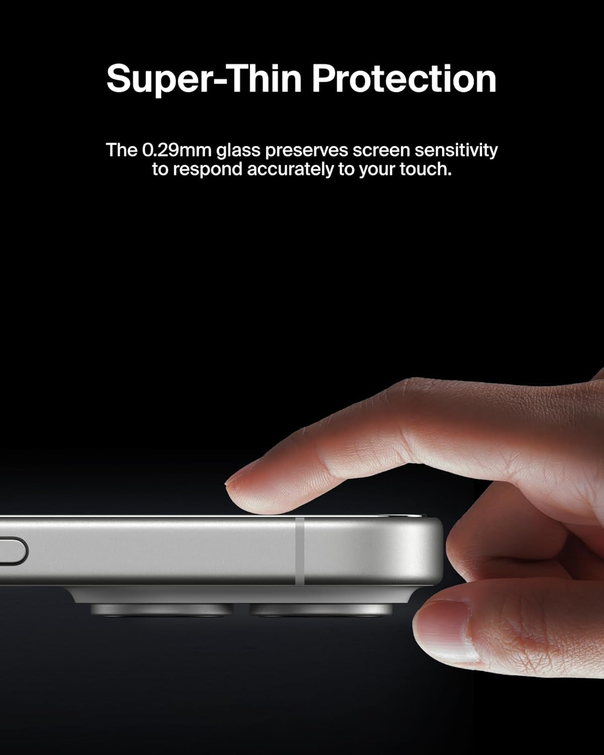 Screenforce Invisiglass Treated Screen Protector for Iphone 16, 15, & 14 Pro, Scratch-Resistant Impact Protection W/Included Easy Align Tray for Bubble Free Application