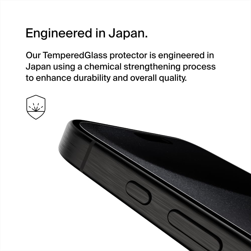 Screenforce Temperedglass Treated Privacy Screen Protector for Iphone 15 Pro Max - Slim & Scratch-Resistant - Includes Easy Align Tray for Bubble Free Application