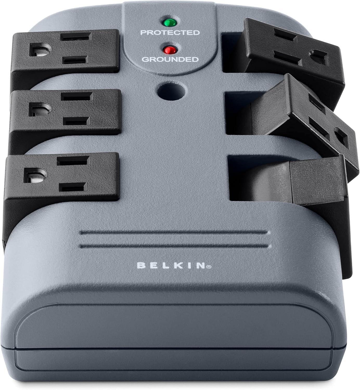 Belkin 6-Outlet Pivot-Plug Surge Protector W/ Wall Mount - Ideal for Mobile Devices, Personal Electronics, Small Appliances and More (1,080 Joules) - 5 Pack