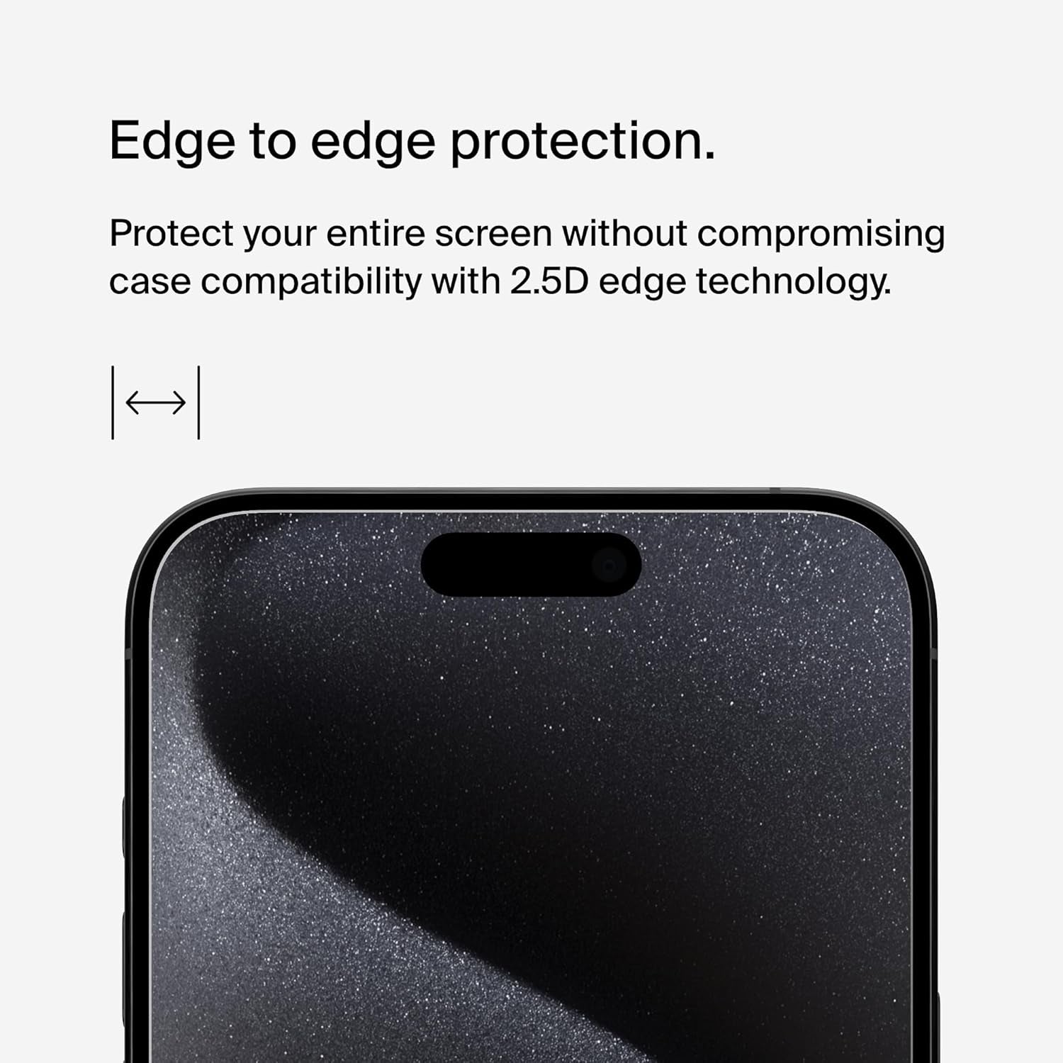 Screenforce Ultraglass 2 Treated Iphone 15 Pro Max Screen Protector - Scratch-Resistant, 9H Hardness Tested Glass W/Slim Design - Includes Easy Align Tray for Bubble-Free Application