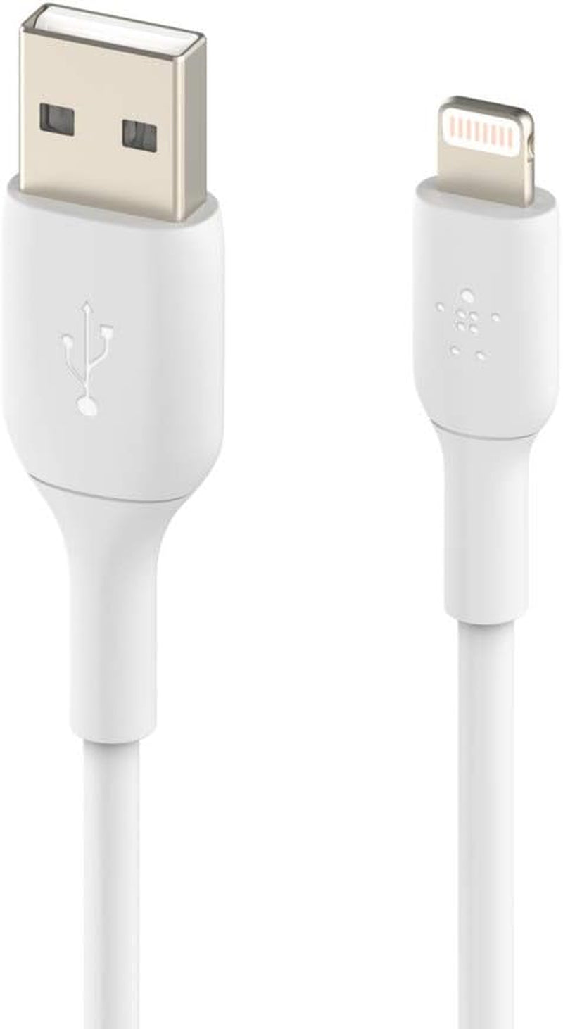 Lightning Cable (Boost Charge Lightning to USB Cable for Iphone, Ipad, Airpods) Mfi-Certified Iphone Charging Cable, 3Ft/1M, White (Caa001Bt1Mwh)