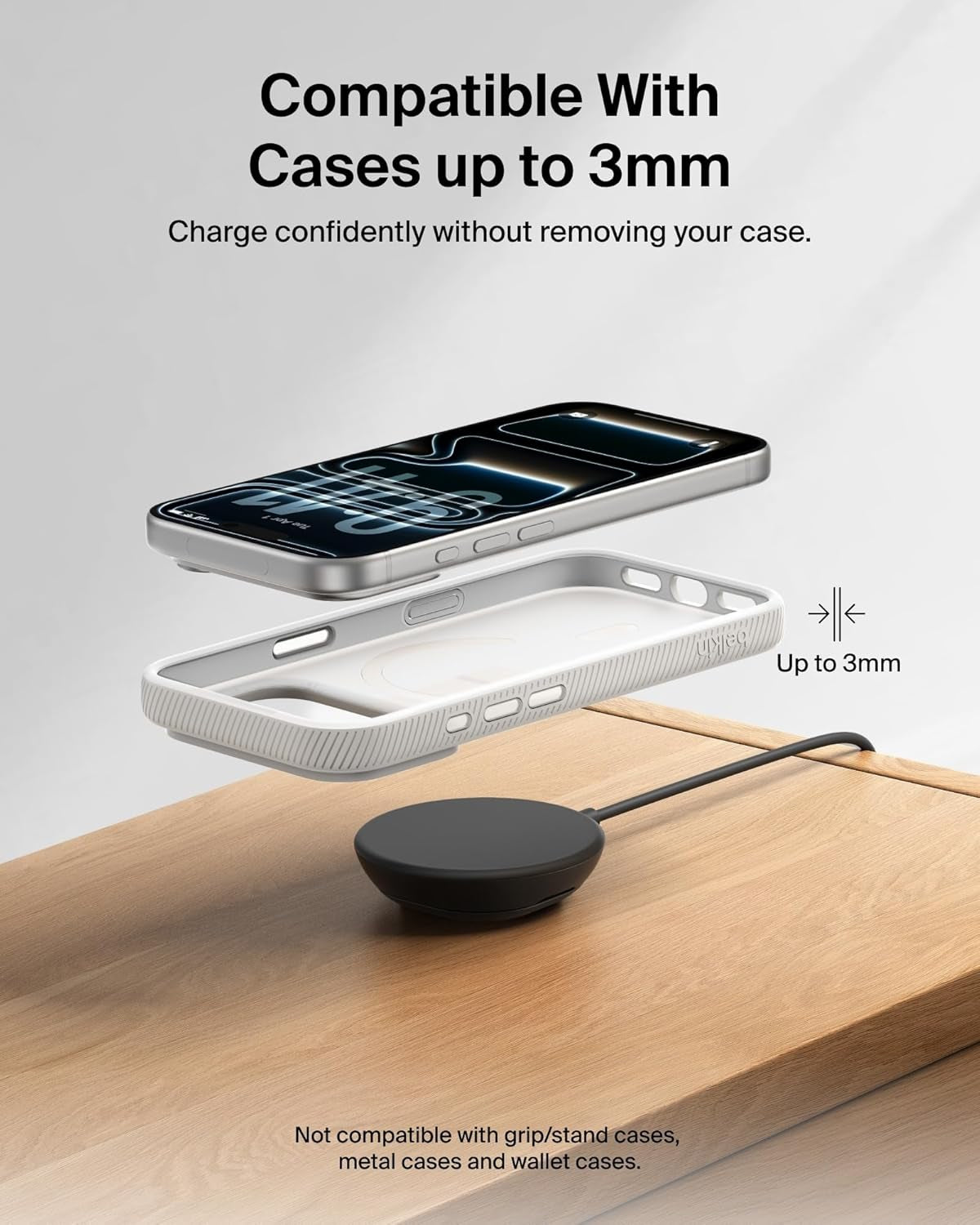 Magsafe Charger, Magnetic Iphone Charger W/ Qi2 25W, Fast Wireless Charging Pad W/Kickstand for Iphone 17 Series, Samsung Galaxy, Pixel 10, Airpods Pro, Travel - No Power Adapter, Black