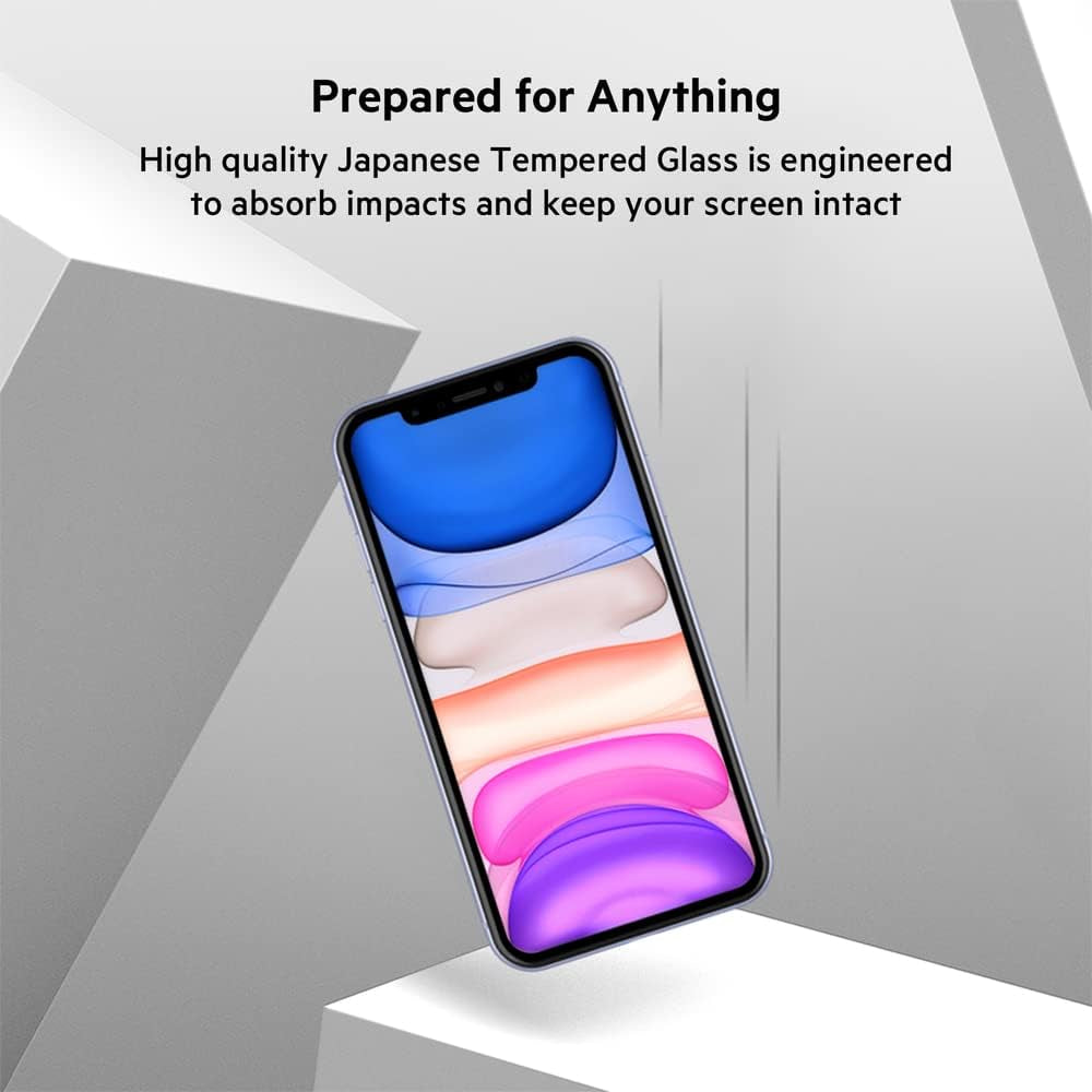 Screenforce Temperedglass Screen Protector for Apple Iphone 11 W/Antimicrobial-Treated, Ion Exchange Strengthened & Included Easy Align Tray for Simple, Bubble Free Installation