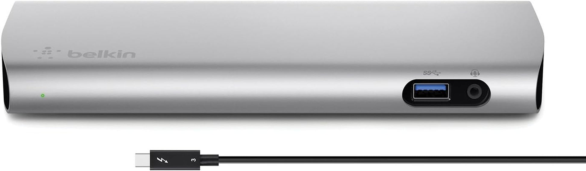 Belkin Thunderbolt 3 Dock W/ 2.6Ft Thunderbolt 3 Cable (Thunderbolt Dock for Macbook Pro Models from 2016 or Later, Includes the 2018 Version), Dual 4K @60Hz, 40Gbps Data Transfer Speeds)