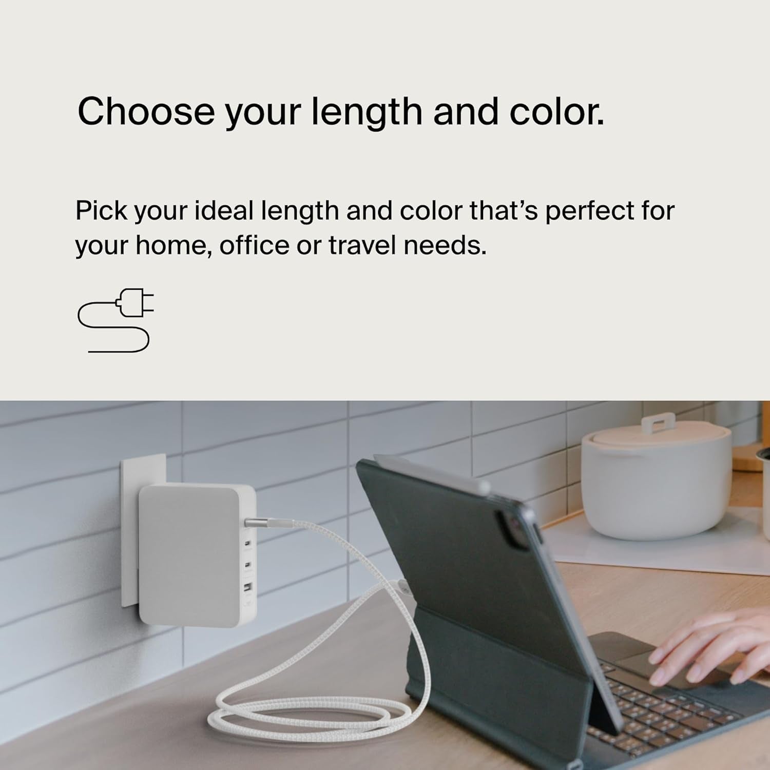 Boostcharge USB-C to USB-C Power Cable (2M/6.6Ft) Fast Charging Cable 240W Power Delivery USB-IF for Macbook Pro, Ipad, Iphone 16 Series, Galaxy S25 Series, Nintendo Switch 2 & More - White