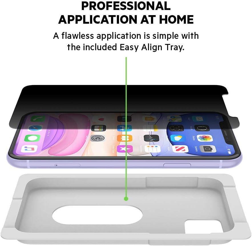 SCREENFORCE Tempered Glass Privacy Screen Protector for Iphone 11, Iphone XR, Model Number: Ova006Zz