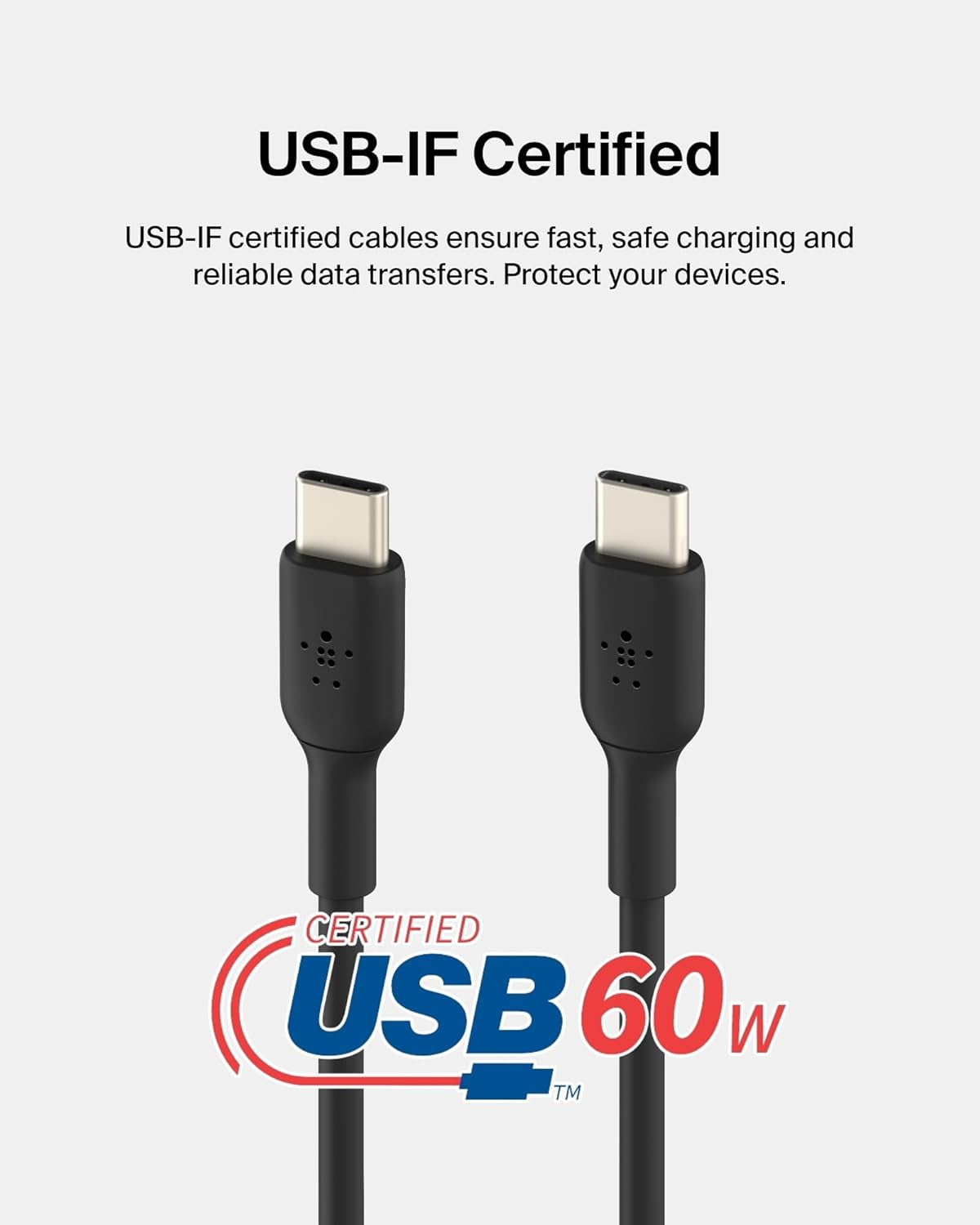 Boostcharge USB-C to USB-C Cable (1M/3.3Ft) Fast Charging Cable for Iphone 16, Iphone 16 Pro, Nintendo Switch 2, Galaxy S25, S24, Pixel, Ipad Pro, Carplay & More- Black (2-Pack)
