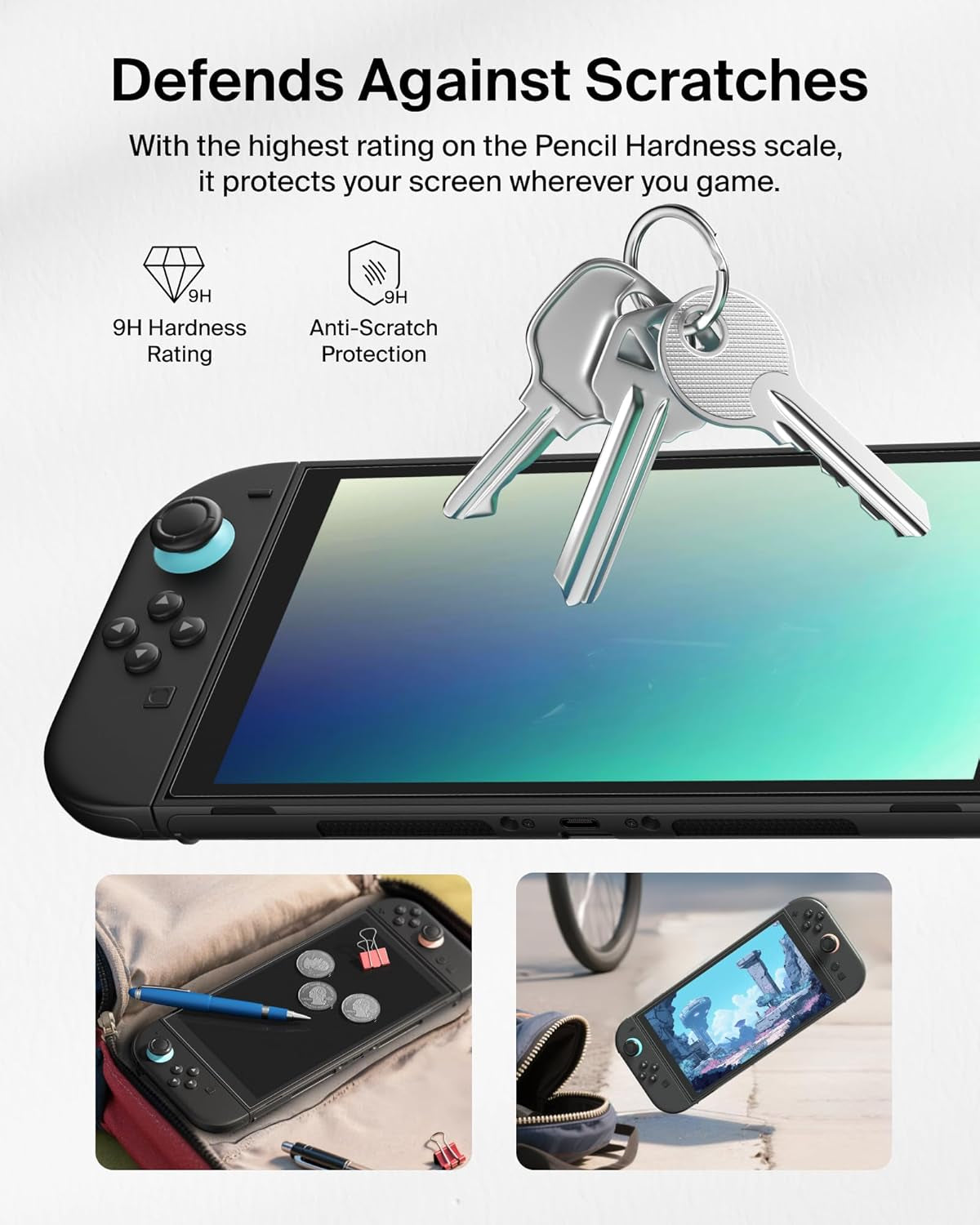 Temperedglass Anti-Reflective Screen Protector for Nintendo Switch 2-9H Hardness, Slim, Scratch-Resistant - Includes Easy Align Frame for Bubble Free Application - Gaming Essentials