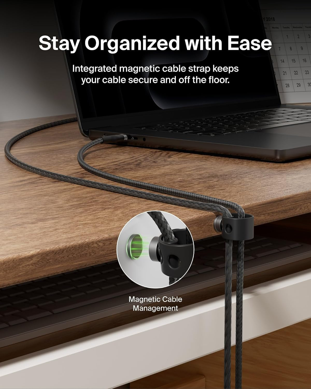 Boostcharge Pro Flex Braided USB-C to USB-C Charger Cable (2M/6.6Ft), USB-IF Fast Charging Cable for Iphone 16 Series, Macbook Pro, Ipad Pro, Galaxy S25, S24, Nintendo Switch 2 & More - Black